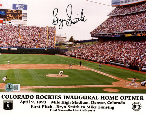 Bryn Smith Autographed/Signed Colorado Rockies 8x10 Photo Beckett 57777