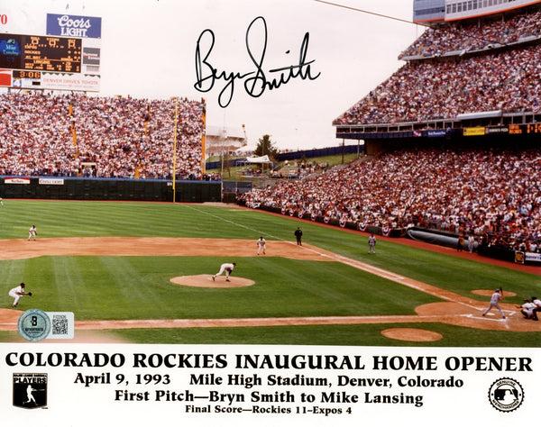 Bryn Smith Autographed/Signed Colorado Rockies 8x10 Photo Beckett 57777