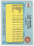 Lee Smith Signed Cubs 1982 Fleer Rookie Baseball Card #603 - (SCHWARTZ COA)