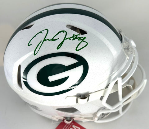 Packers JOSH JACOBS Signed Full Size ALTERNATE Authentic Speed Helmet AUTO - BAS
