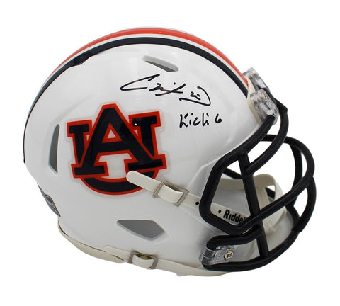 Chris Davis Jr. Signed Auburn Tigers Speed NCAA Mini Helmet With "Kick Six" Insc