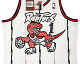 RAPTORS TRACY MCGRADY AUTOGRAPHED WHITE AUTHENTIC M&N 1998-99 JERSEY L BECKETT