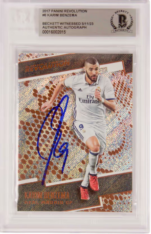 Karim Benzema Signed 2017 Panini Revolution #6 - BGS Authentic