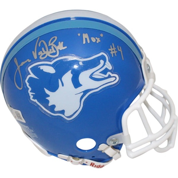 coyote football helmet South Dakota Coyotes Schutt NCAA College Authentic Mini James Van Der Beek Autographed