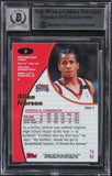 76ers Allen Iverson Signed 2000 Topps Gold Label #3 Card Auto 10! BAS Slabbed
