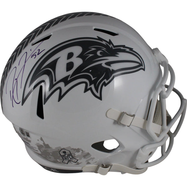 Ray Lewis Autographed Baltimore Ravens F/S 24 STS Helmet Beckett Witness 49557
