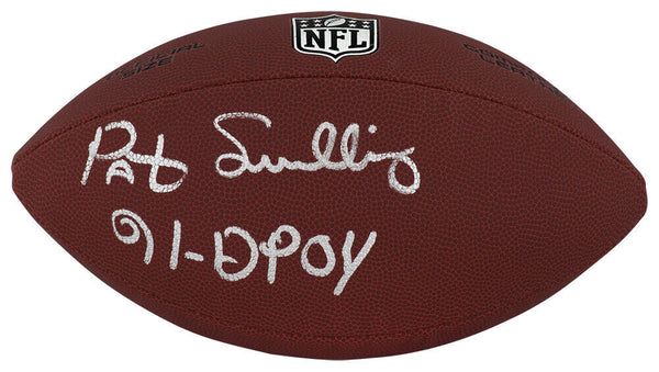 Pat Swilling Signed Wilson Limited Full Size NFL Football w/91 DPOY - (SS COA)