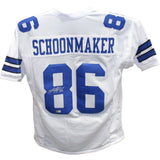 Luke Schoonmaker Autographed/Signed Pro Style White Jersey Beckett 42735