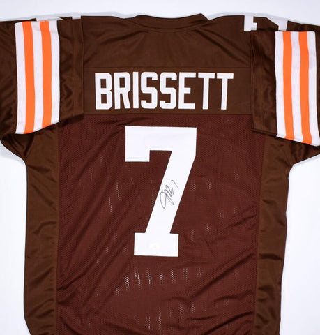Jacoby Brissett Autographed Brown Pro Style Jersey - JSA W *Black