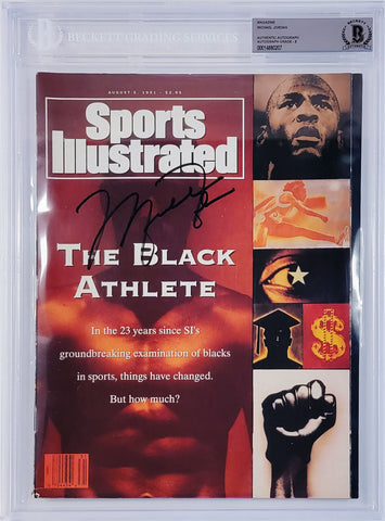 Michael Jordan Autographed SI 1991 Bulls Auto Grade NM/MT 8 Beckett 14880207