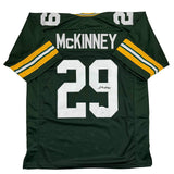 Autographed/Signed Xavier McKinney Green Bay Green Football Jersey JSA COA