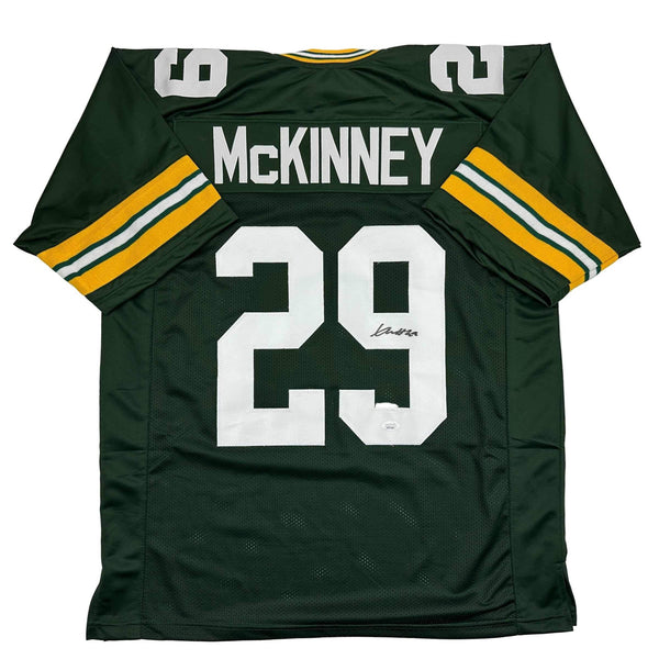 Autographed/Signed Xavier McKinney Green Bay Green Football Jersey JSA COA