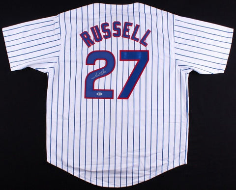 Addison Russell Signed Pinstriped Chicago Cubs Jersey (Beckett) 2016 All Star