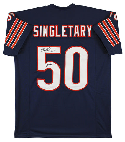 Mike Singletary "HOF 98" Authentic Signed Navy Blue Pro Style Jersey JSA Witness
