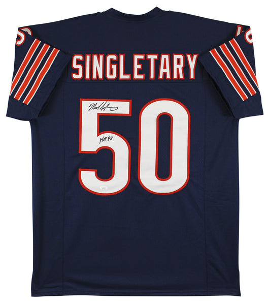 Mike Singletary "HOF 98" Authentic Signed Navy Blue Pro Style Jersey JSA Witness
