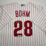 Autographed/Signed Alec Bohm Phillies Authentic Jersey Fanatics & MLB COA