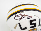 Odell Beckham Jr. Signed LSU Tigers White Speed Mini Helmet Beckett Wit