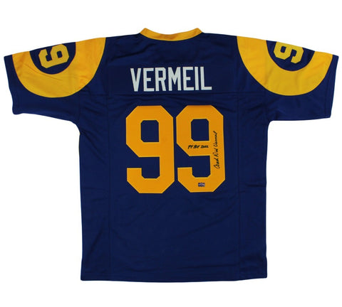 Dick Vermeil Signed Los Angeles Custom Blue Jersey with "HOF 2022" Inscription