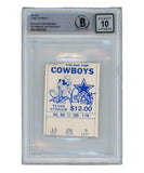 Tony Dorsett Autographed/Signed 11/27/1980 Ticket Stub Beckett 39428