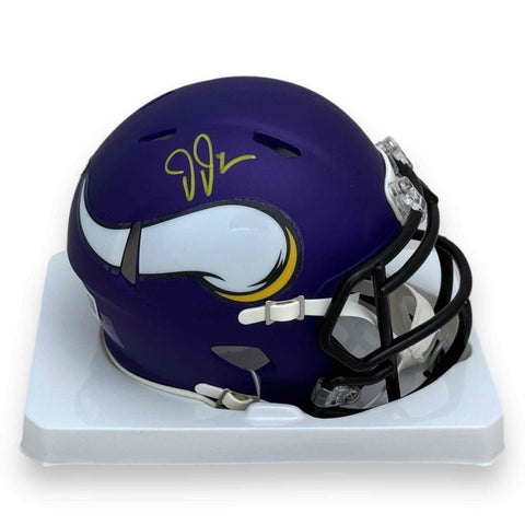 Justin Jefferson Autographed Signed Vikings Speed Mini Helmet - Beckett
