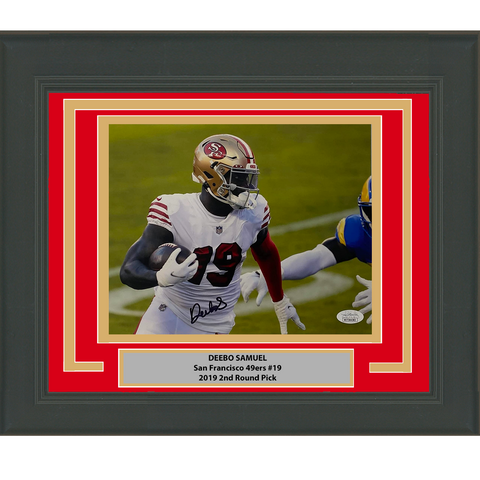 Framed Autographed/Signed Deebo Samuel San Francisco 49ers 8x10 Photo JSA COA #4