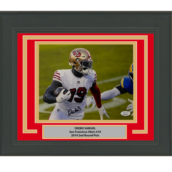 Framed Autographed/Signed Deebo Samuel San Francisco 49ers 8x10 Photo JSA COA #4