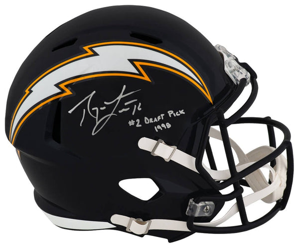 Ryan Leaf Signed Chargers T/B Riddell Full Size Replica Helmet w/#2 Pick -SS COA