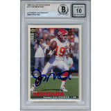 Joe Montana Autographed 1995 Upper Deck #117 Slab Trading Card Beckett 49957