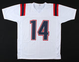Mohamed Sanu Signed Patriots White Jersey (JSA COA) New England All Pro W.R