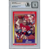 Joe Montana Autographed/Signed 1990 Score #594 Slab Trading Card Beckett 49928