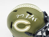 MONTEZ SWEAT AUTOGRAPHED BEARS GREEN SALUTE TO SERVICE MINI HELMET JSA 232848