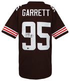 Myles Garrett (BROWNS) Signed Brown Custom Football Jersey - (BECKETT COA)