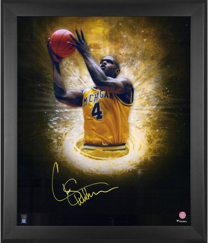 Chris Webber Michigan Wolverines Framed Signed 20" x 24" In-Focus Photograph