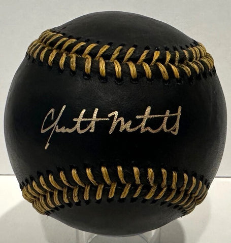 Brewers OF GARRETT MITCHELL Signed MLB black Official Baseball AUTO - BAS