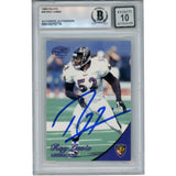 Ray Lewis Autographed/Signed 1999 Pacific #35 Trading Card Beckett 52974