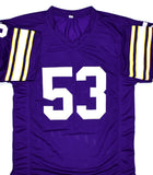 Mick Tingelhoff Autographed Purple Pro Style Jersey W/ HOF - Beckett Hologram