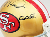 JOE MONTANA AUTOGRAPHED 49ERS FULL SIZE AUTHENTIC HELMET G.O.A.T. BECKETT 232731