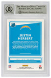Justin Herbert Signed Chargers 2020 Donruss Rated Rookie #303 -Beckett / Auto 10