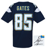 Antonio Gates (CHARGERS) Signed Navy Custom Jersey - (SCHWARTZ SPORTS COA)