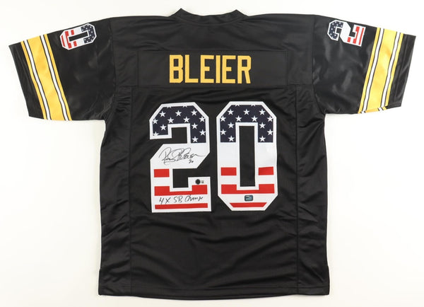 Rocky Bleier Signed Pittsburgh Steelers "4xSuper Bowl Champ" Jersey (Beckett) RB