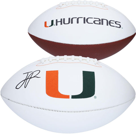 Jaelan Phillips Miami Hurricanes Autographed White Panel Football