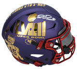 Patrick Mahomes Autographed SB Chrome Inlay SpeedFlex Helmet Beckett LE 15