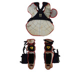 Evan Gattis Signed Game Used Red & Navy Under Armor Catchers Gear -2014 Game Use