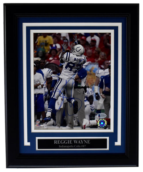 Reggie Wayne Colts Signed/Autographed 8x10 Photo Framed Beckett/BAS 211413