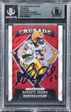 Davante Adams Signed 2021 Rookies & Stars Crusade Red Wave #8 Card BAS Slabbed