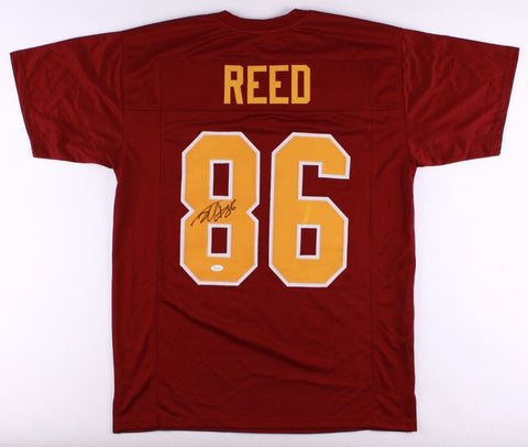 Jordan Reed Signed Redskins Throwback Jersey (JSA COA) 2016 Pro Bowl Tight End