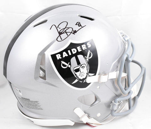 Tim Brown Autographed Raiders F/S Speed Authentic Helmet - Fanatics *Black