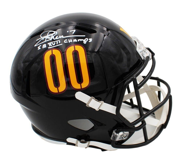 Joe Theismann Signed Washington Commanders Speed FS Alt NFL Helmet + Inscription