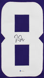 Justin Jefferson Authentic Signed Purple Pro Style Framed Jersey BAS Witnessed