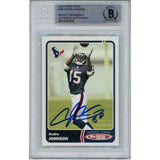 Andre Johnson Signed 2003 Topps Total #460 Slabbed Trading Card Beckett 49350